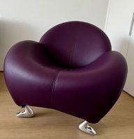 Fauteuil Leolux Papageno en cuir Senso « berry »